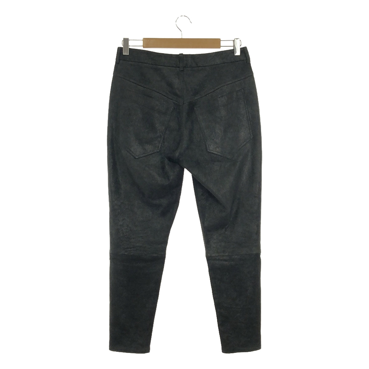 【美品】  HELMUT LANG / ヘルムートラング | レザー テーパードパンツ | 2 | ブラック | メンズ