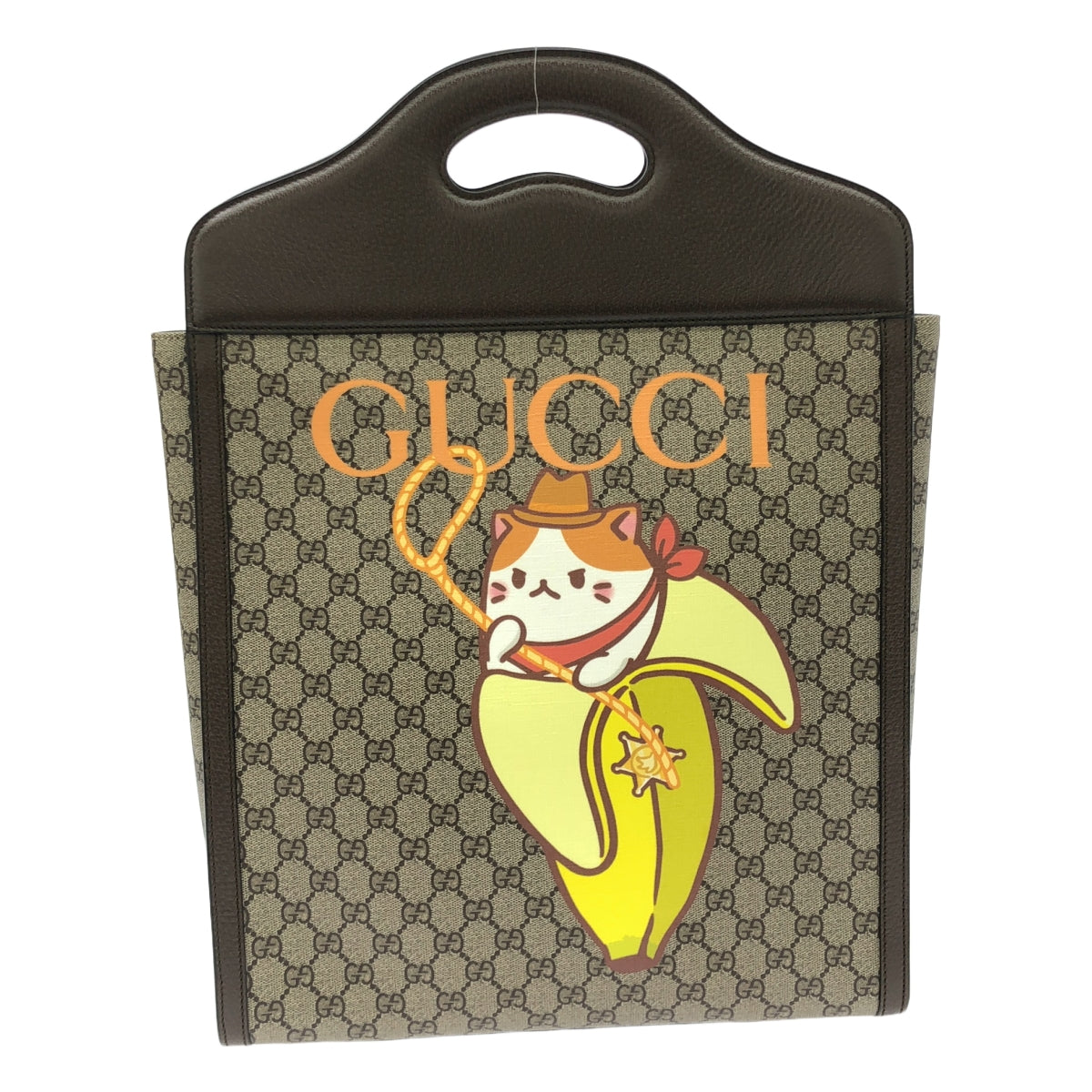 【미품】 GUCCI / 구찌 | 바나냐 GG 스프림 핸드백 / 703793 | 브라운 | 여성