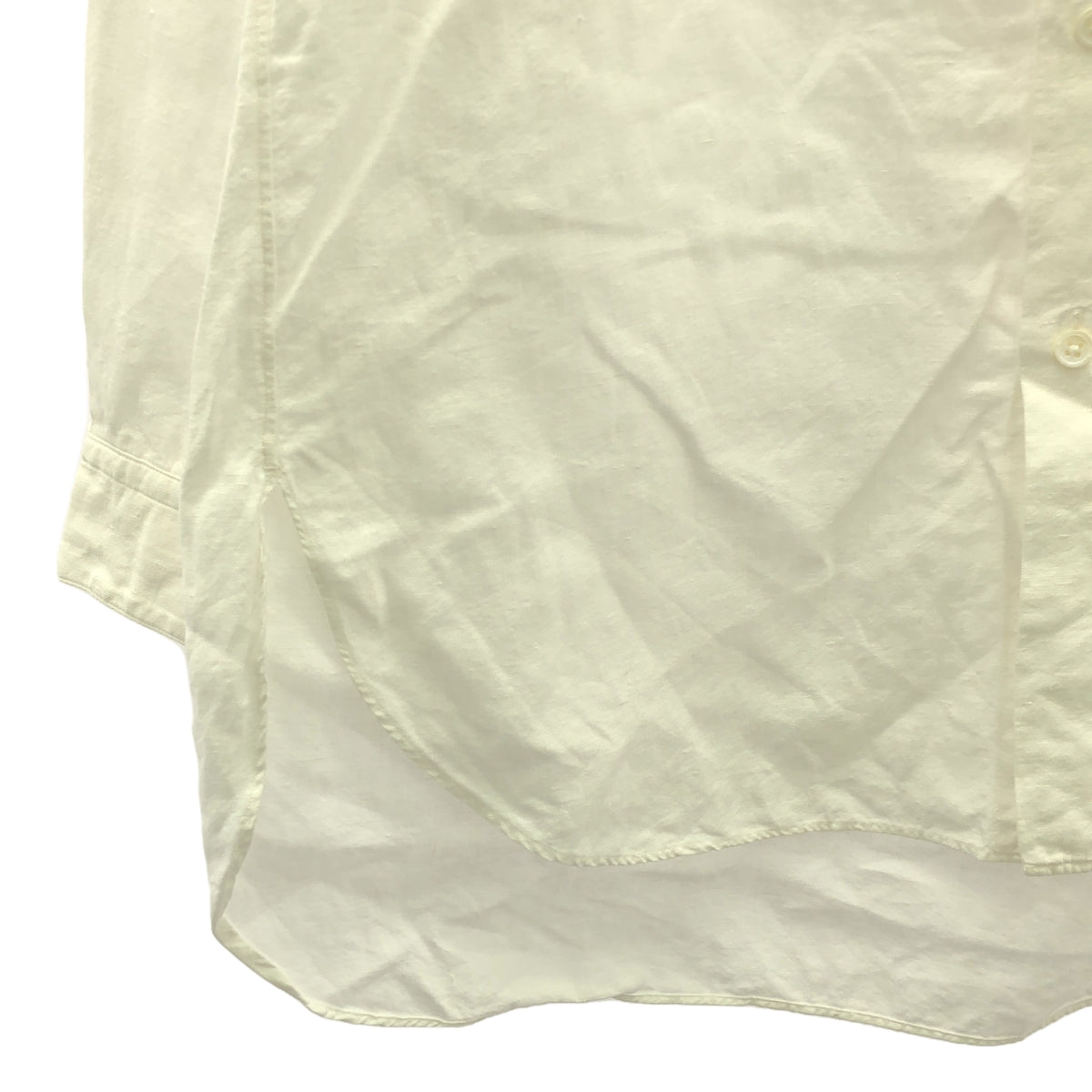 AURALEE | Linen gabardine band collar shirt | 1 | White | Women's