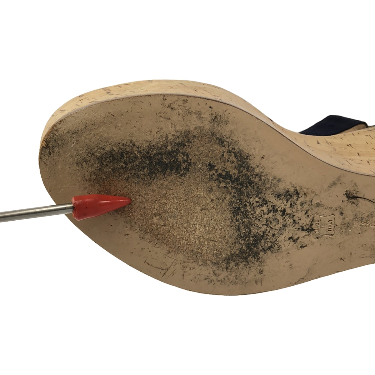 [品相良好] 吉安維托·羅西 |絨面革坡跟涼鞋 |尺寸 38 |海軍藍/米色|女性的