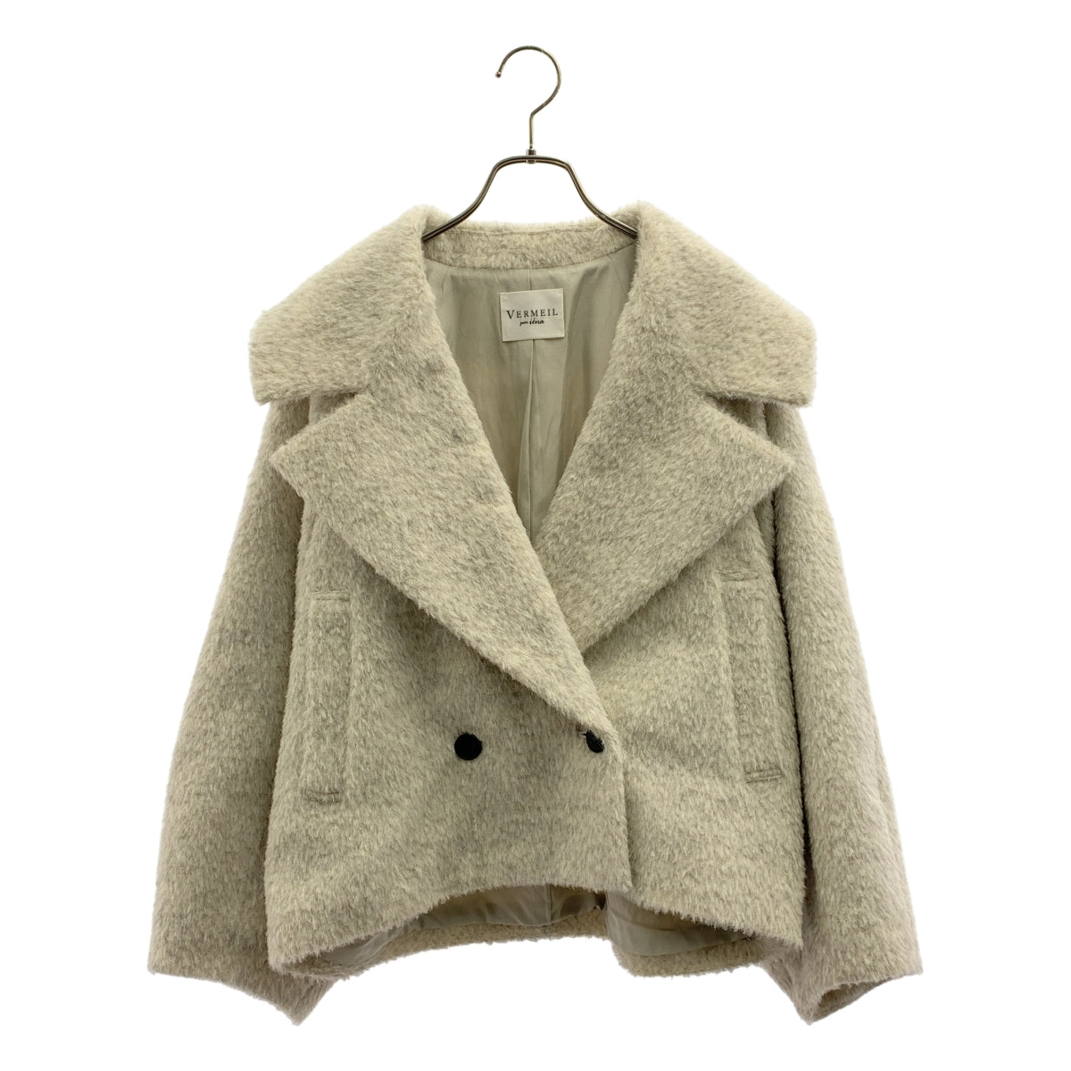 VERMEIL par iena / ヴェルメイユパーイエナ | 2024AW | ビッグショール シャギー ショートコート | F | レディース