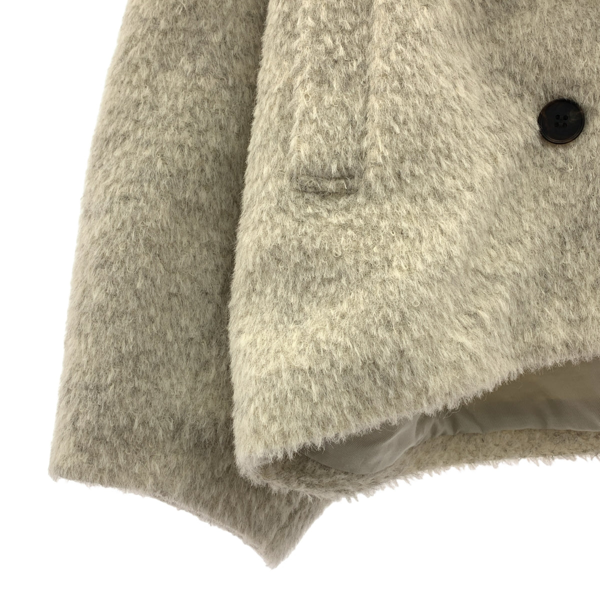 VERMEIL par iena / ヴェルメイユパーイエナ | 2024AW | ビッグショール シャギー ショートコート | F | レディース