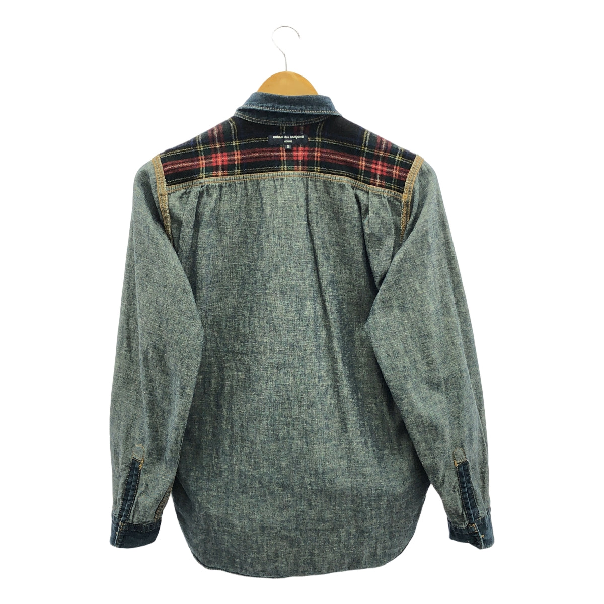 COMME des GARCONS HOMME / コムデギャルソンオム | 2006AW | レギュラーカラー デニムシャツ / 裏地切替タータンチェック | S | インディゴ | メンズ