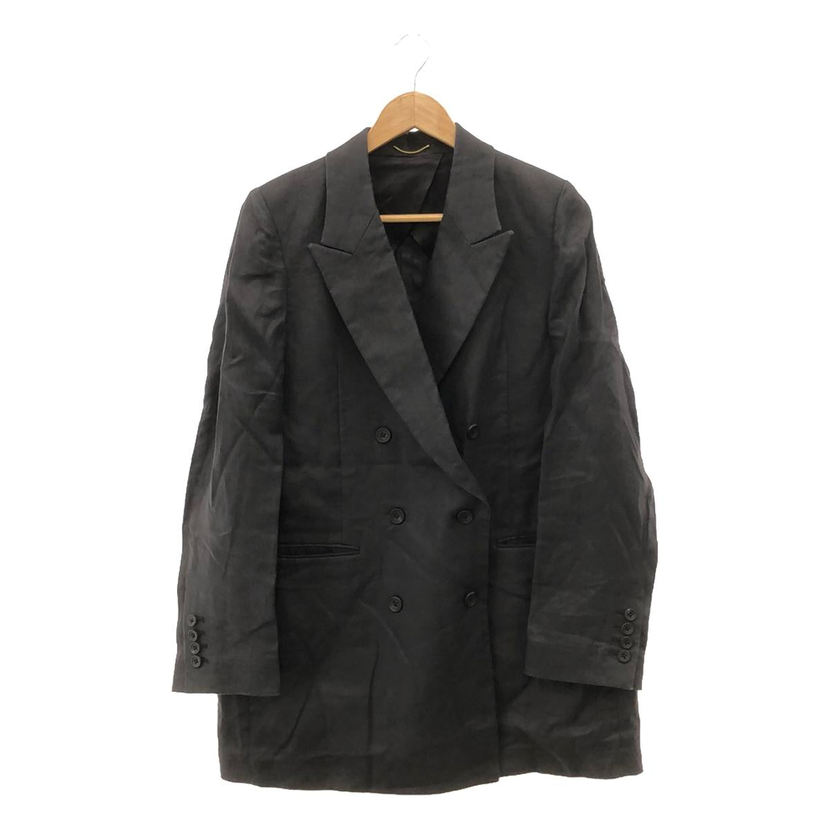 Deuxieme Classe | 2022SS | Linen relax JK double jacket | Black | Women's