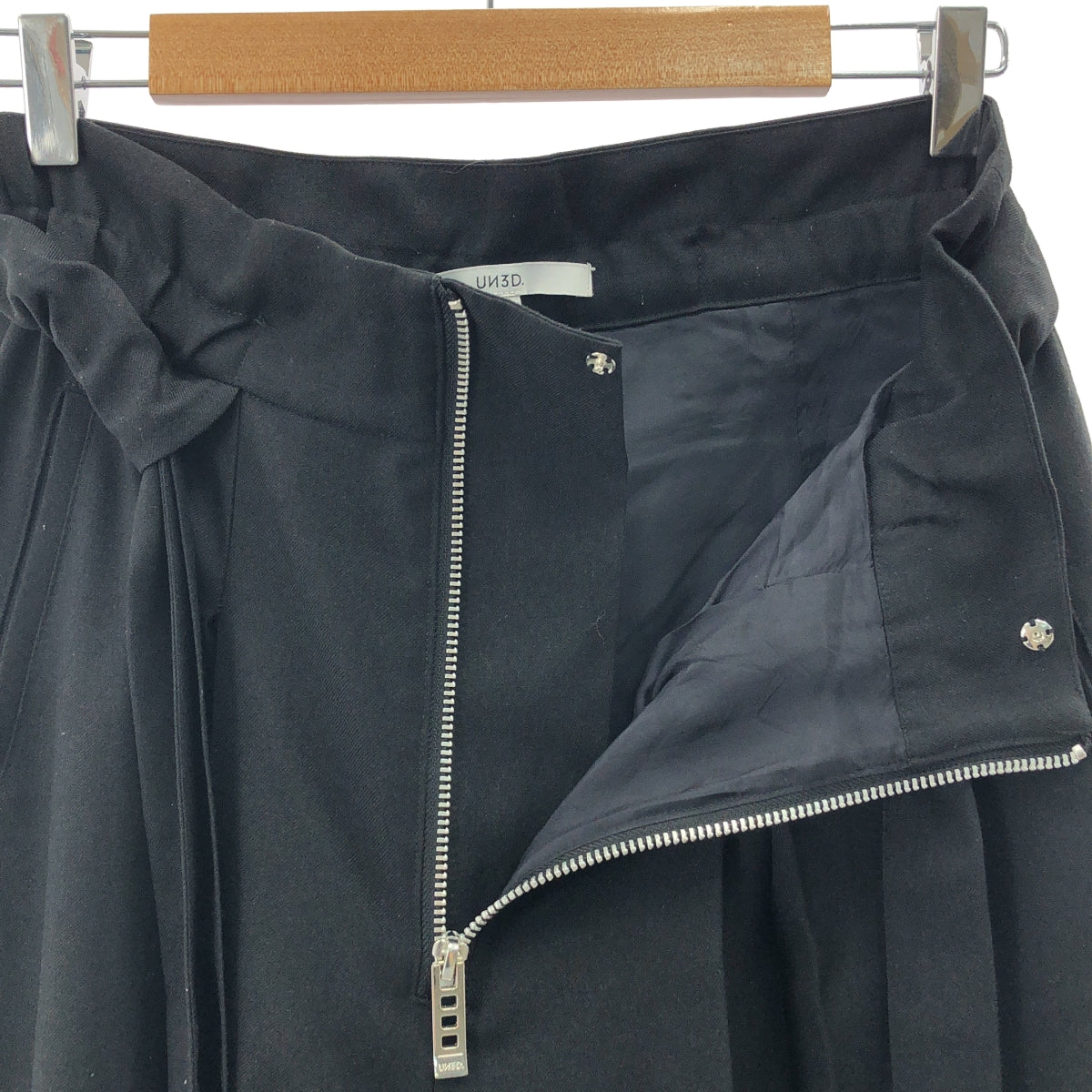 UN3D / アンスリード | ドローストリング ワイド イージー パンツ | 38 | ブラック | レディース