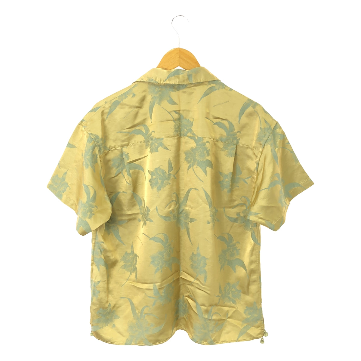 【新品】  beautiful people / ビューティフルピープル | aloha jacquard open-necked shirt アロハ ジャガード オープンカラーシャツ ユニセックス | 36 | イエロー | レディース