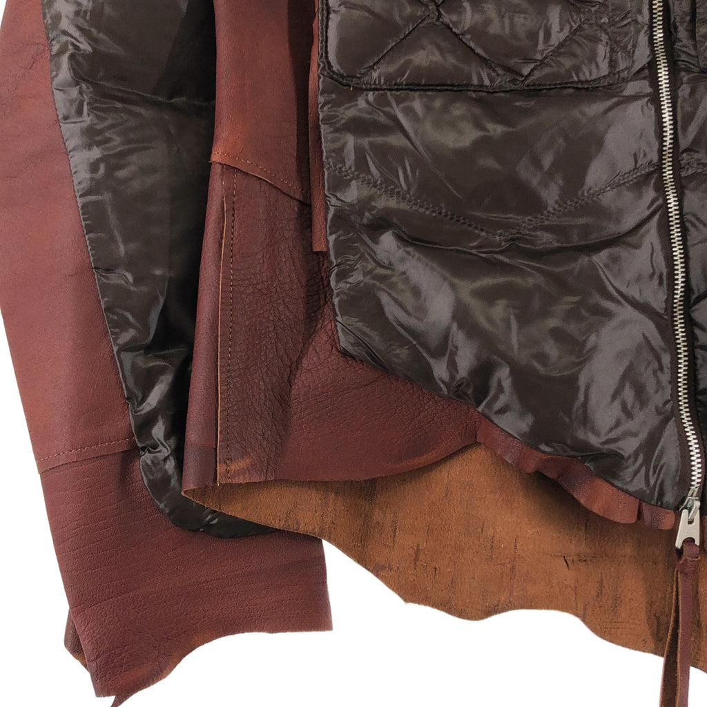 TAKAHIROMIYASHITA The Soloist / タカヒロミヤシタザソロイスト | symophony レザー切替 ダウンジャケット | 44 | メンズ