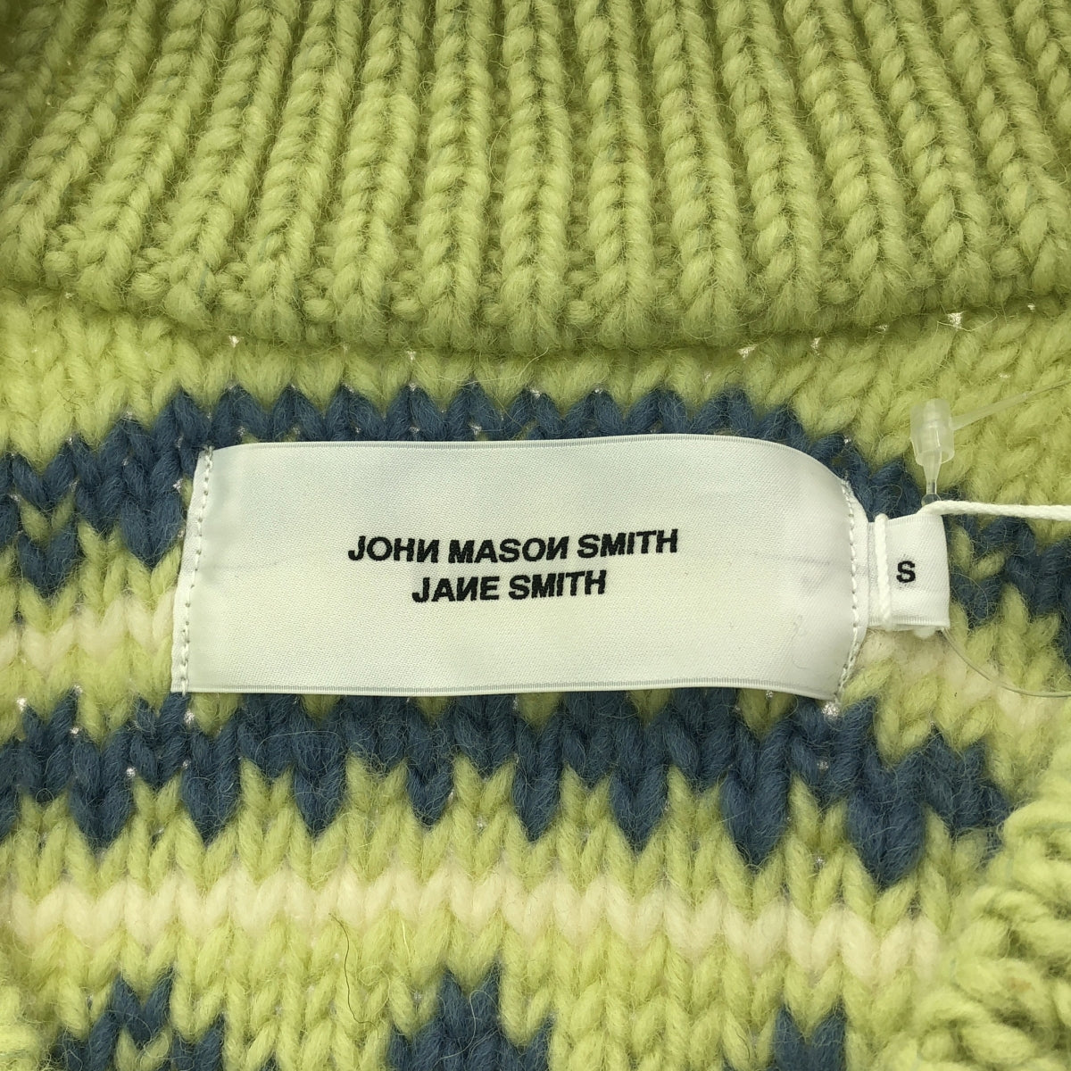 【新品】  JOHN MASON SMITH / ジョンメイソンスミス | 3G OVERSIZED CANADIAN SWEATER VEST カナディアン セーター ベスト | S | イエロー/ブルー/ホワイト | レディース