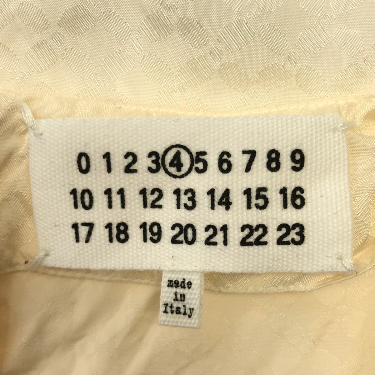 Maison Martin Margiela / 馬丁馬吉拉時裝屋 | 2015AW | 人造絲拼接條紋襯衫 | 46 | 象牙色/米色 | 女款