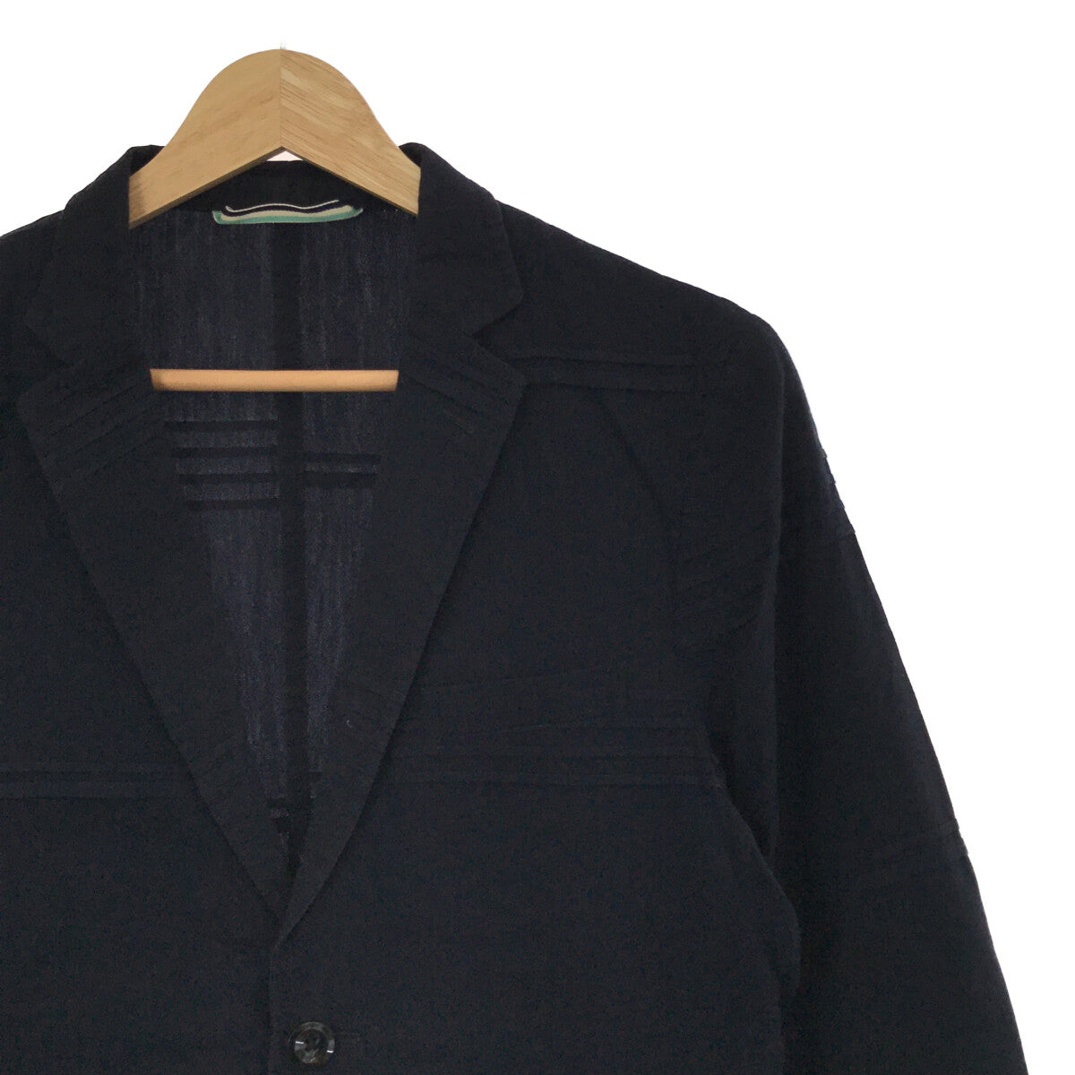 Quesorvel | Tape-switched tailored jacket | 46 | Navy | Men's