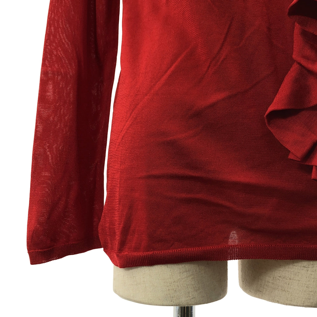 COMME des GARÇONS | 2018 春夏 | 聚酯醋酸纖維荷葉邊針織套頭衫 | XS 碼 | 紅色 | 女款
