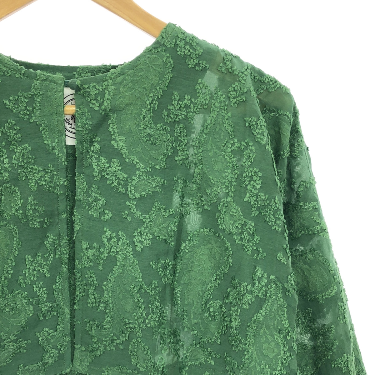 [Good Condition] madder madder / Madamada | Good Luck Paisley Jacquard Bolero Jacket | F | Green | Women's