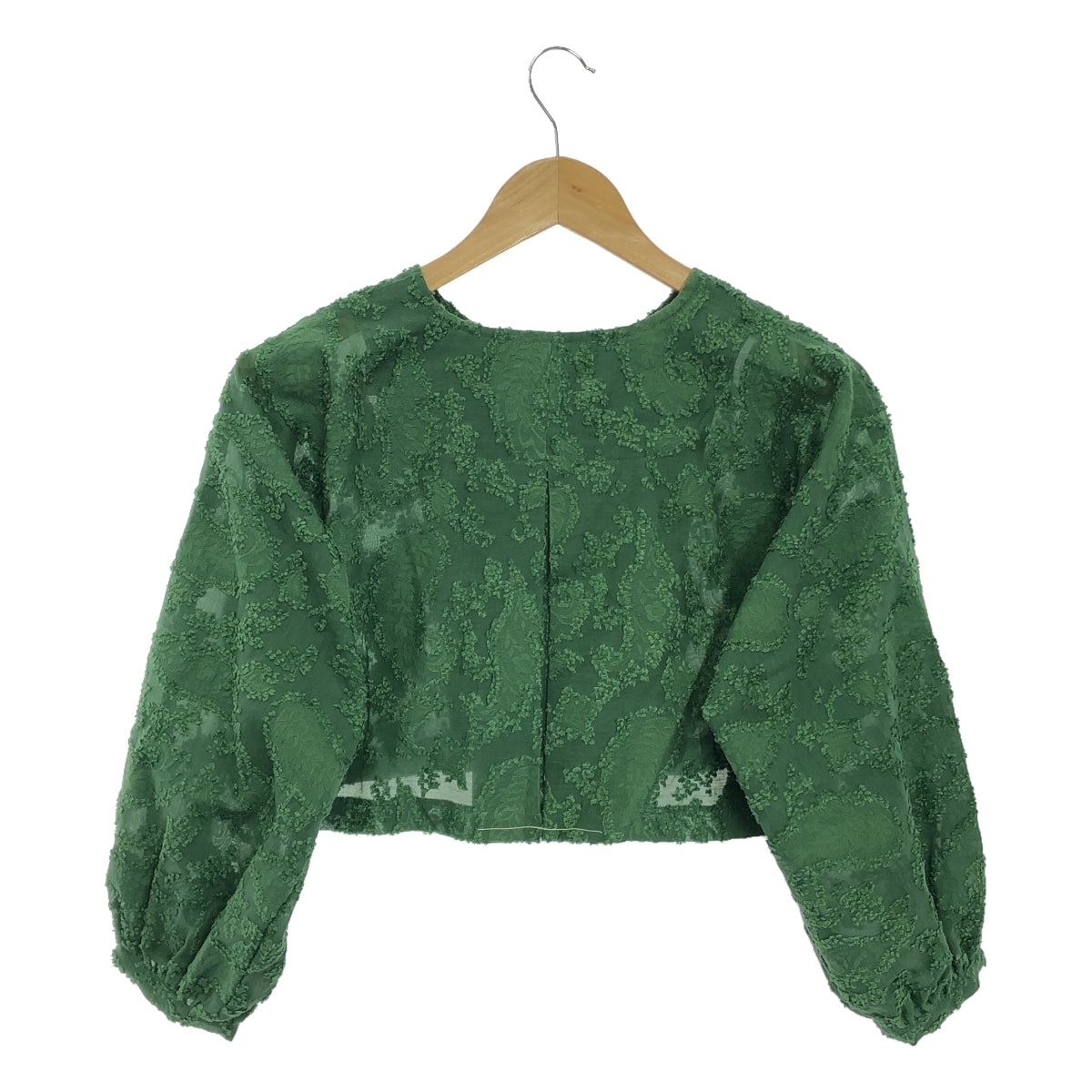 【美品】  madder madder / マダマダ | グッドラックペイズリージャカードボレロ ジャケット | F | グリーン | レディース