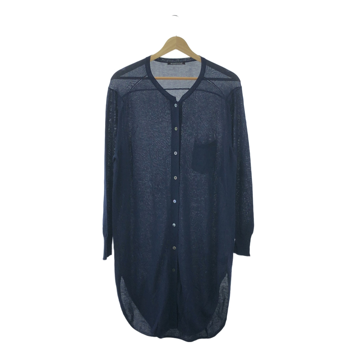 mizuiroind / 미즈이로 인도 | 코튼 레이온 롱 니트 가디건 원피스 | F | 네이비 | 여성