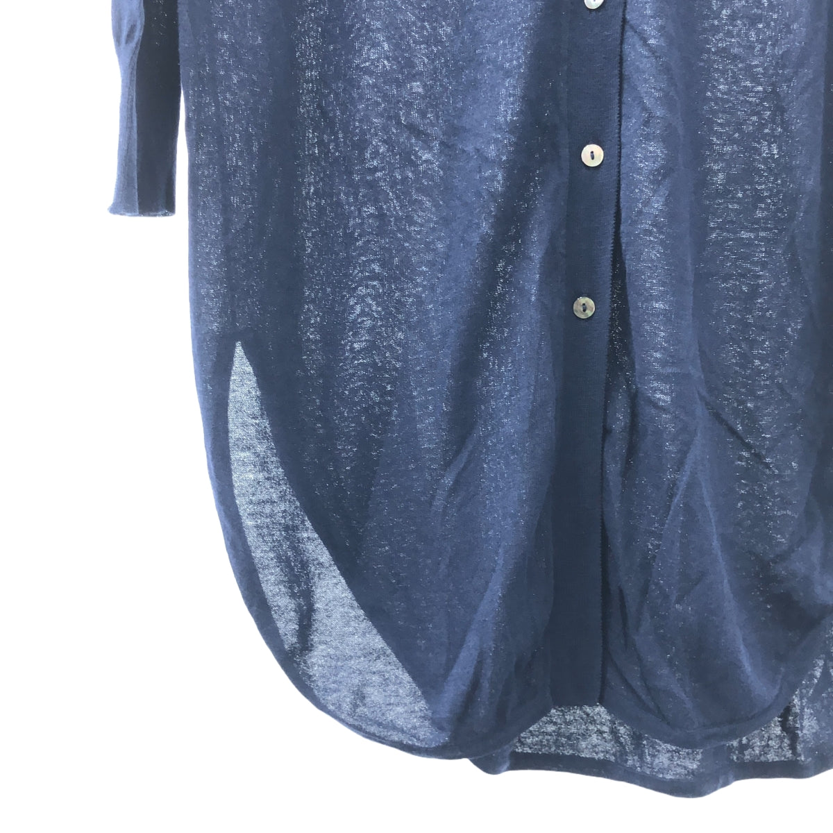 mizuiroind / 미즈이로 인도 | 코튼 레이온 롱 니트 가디건 원피스 | F | 네이비 | 여성