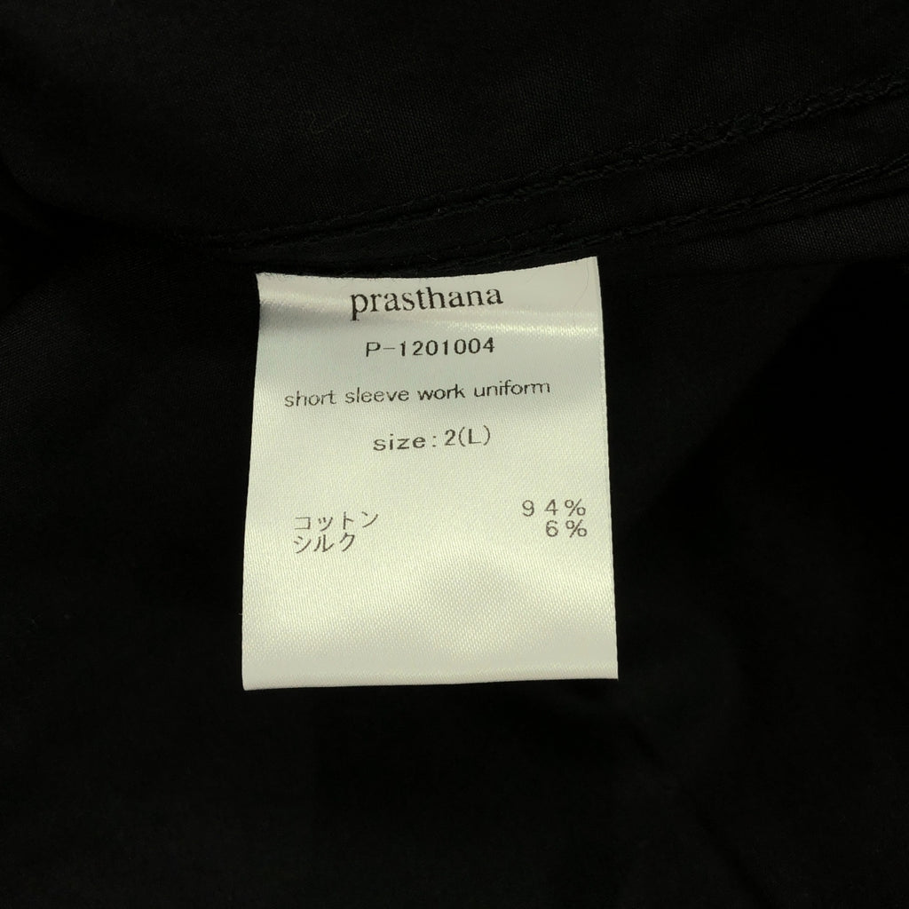 【신품】 prasthana / 프라스타나 | short sleeve work uniform | L | 블랙 | 남성