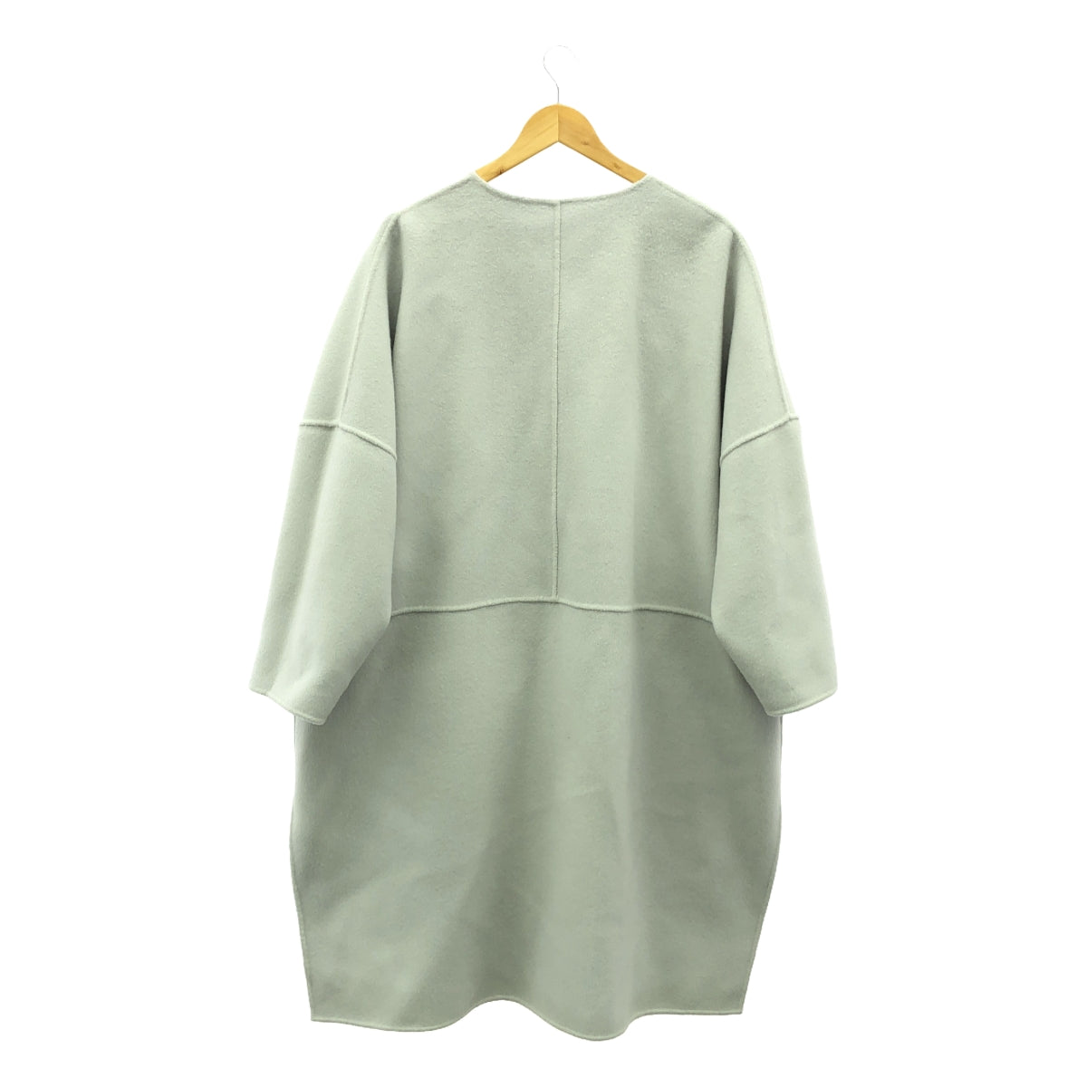 【美品】  ADORE / アドーア | 2TONEリバーラウンドネックコート | 36 | ライトブルー/ライトグレー | レディース