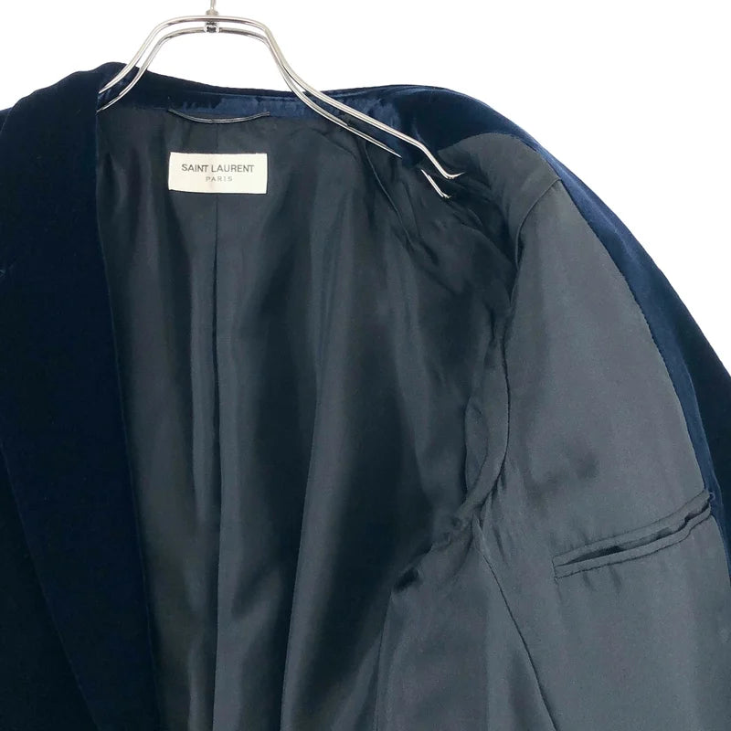 SAINT LAURENT PARIS / サンローランパリ | 2016AW | エディ期 / ベルベット ベロア テーラードジャケット | 48 | メンズ