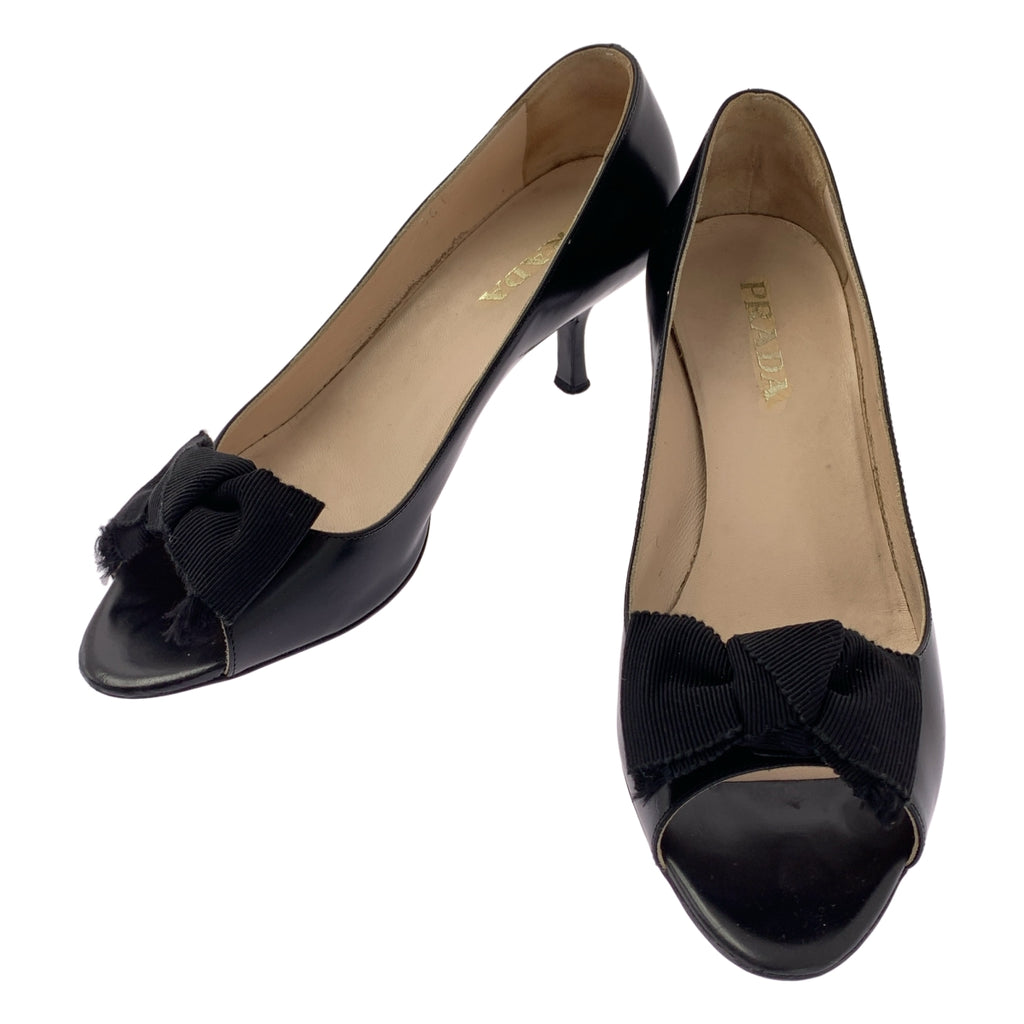 PRADA | 露趾緞帶高跟鞋 | 36碼 | 女士