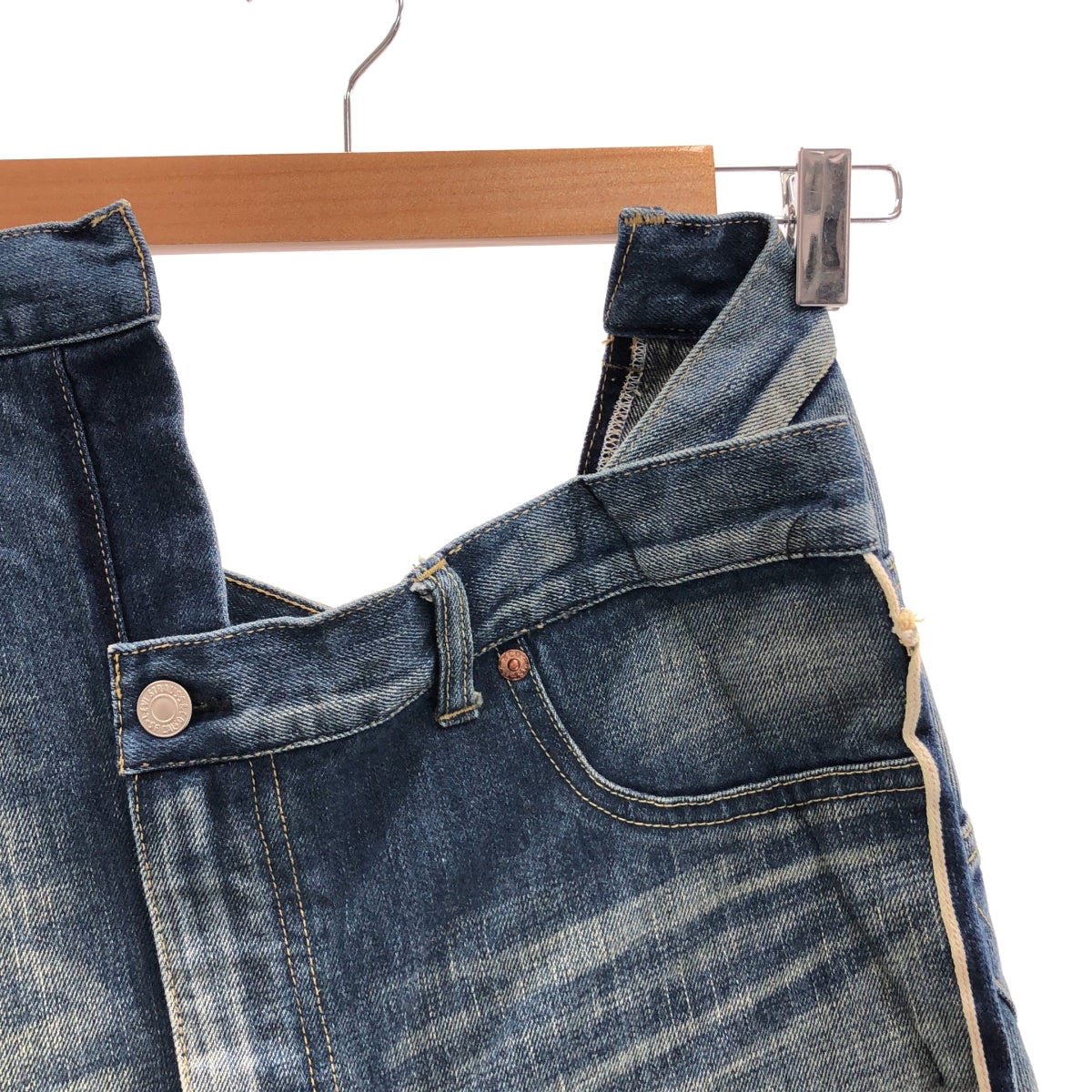 JUNYA WATANABE / 준야 와타나베 | 2023SS | × Levis / 재구성 데미지 가공 슬릿 데님 팬츠 | S | 여성