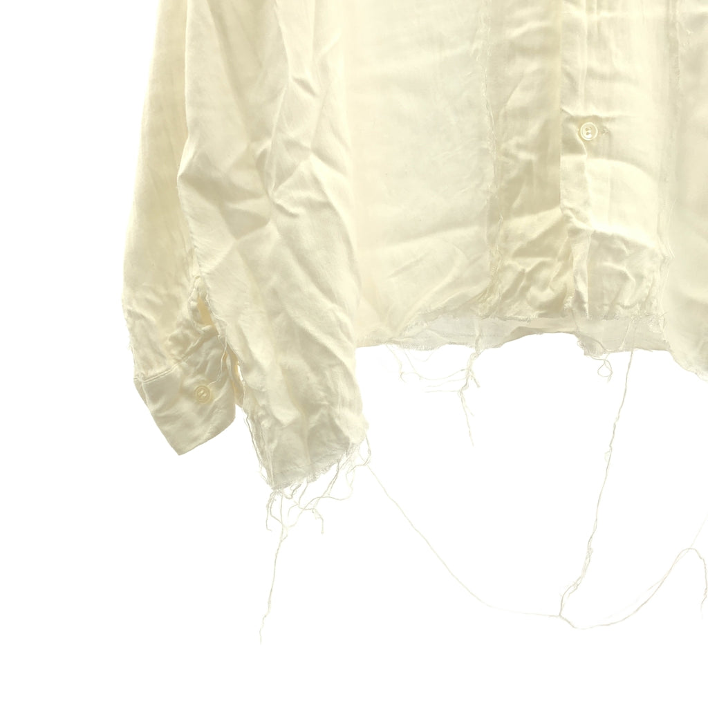 DISCOVERED | 絲質混紡無袖開領襯衫 | 2 碼 | 白色 | 男士