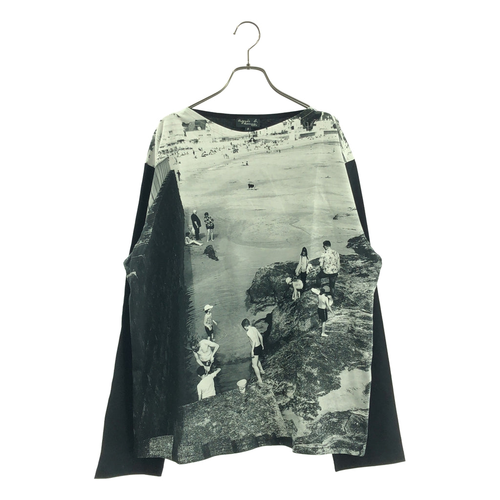 Agnes b. HOMME / 아니에스베옴 | La plage 코튼 전사 포토프린트 롱 슬리브 컷소우 | 2 |