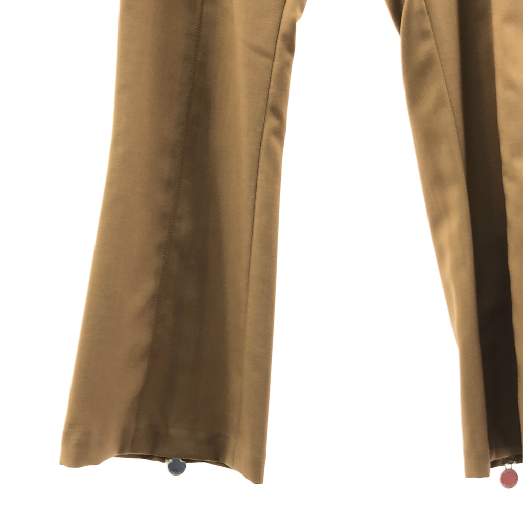 MARNI / マルニ | 2022AW | ロゴ裾ジップスリット スラックス パンツ / 裏地付き | 40 | レディース