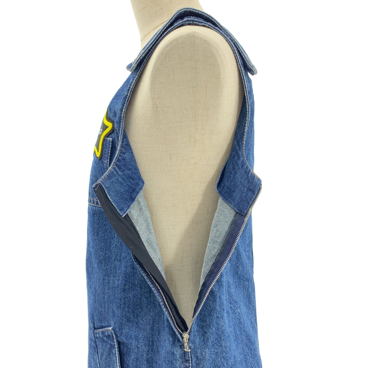 miu miu / ミュウミュウ | デニム サイドスリット ポケット付き デニム ワンピース | 36 | レディース