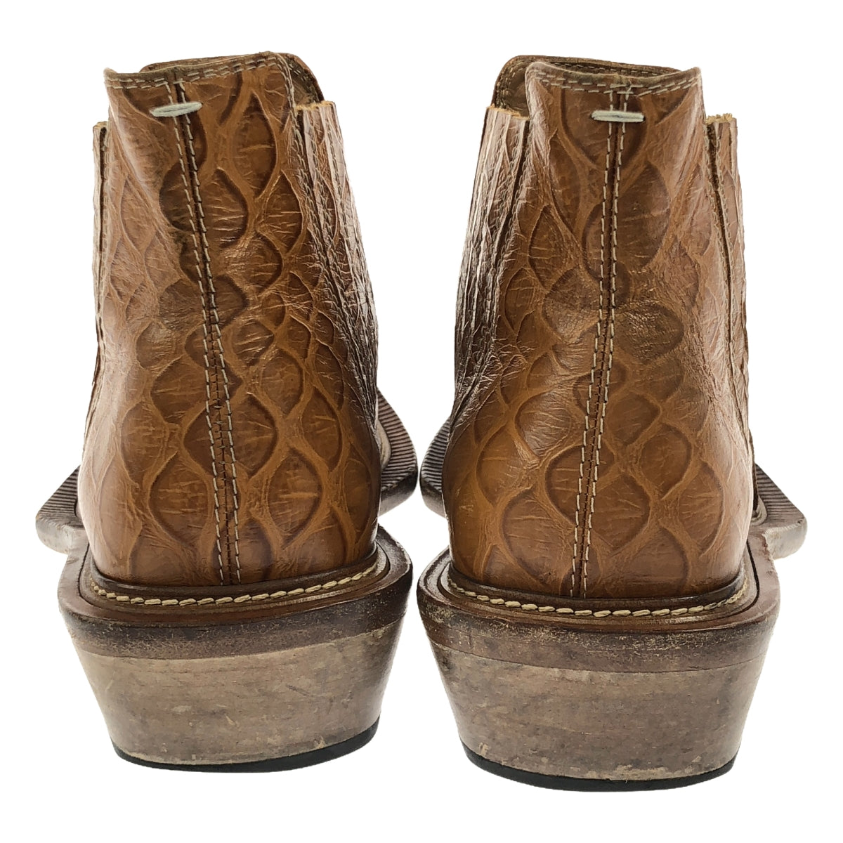 Maison Margiela / 메종 마르젤라 | REPLICA 1980s western boot / 가죽 사이드 고어 웨스턴 부츠 / 가죽 신발 | 39 | 브라운 | 남성