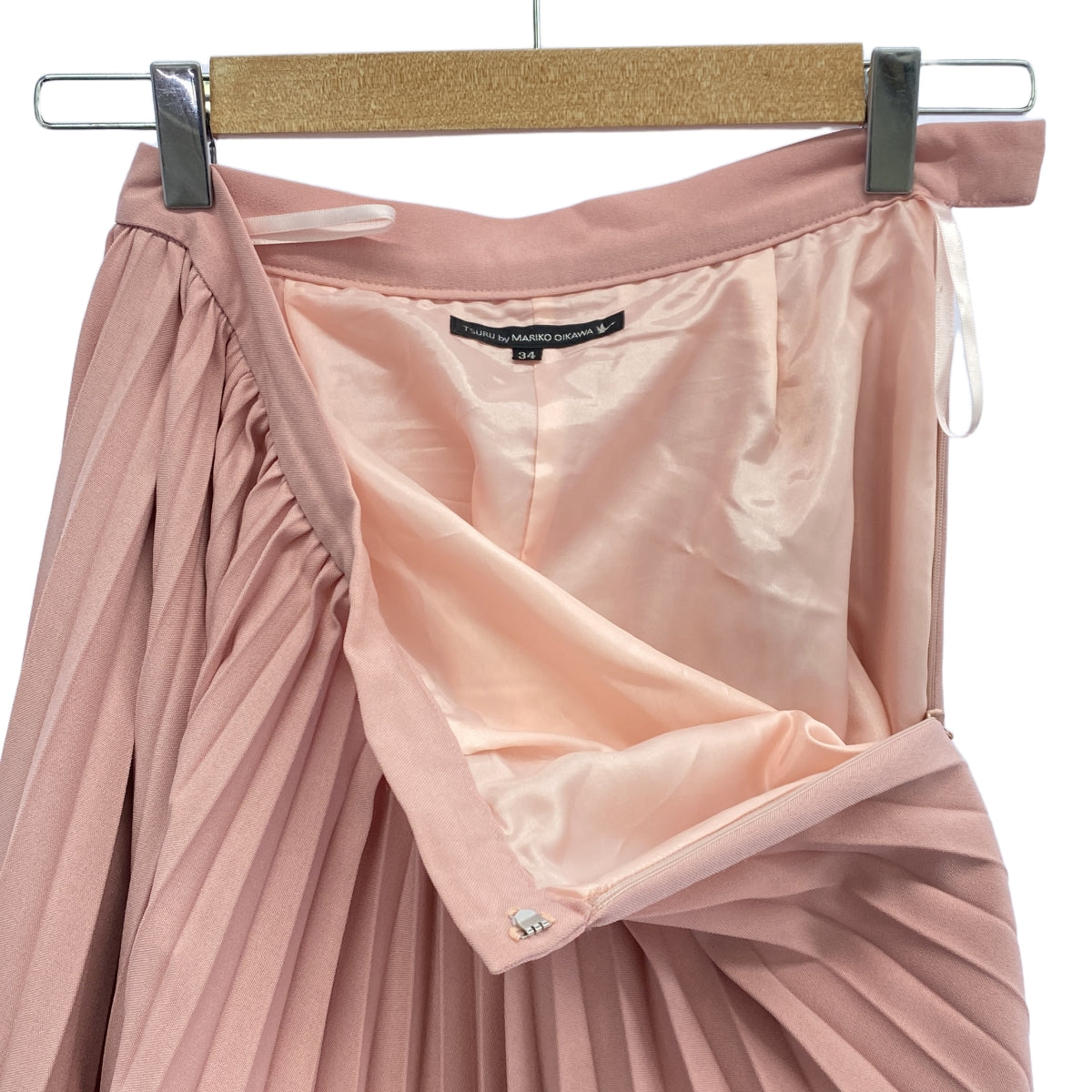 TSURU by Mariko Oikawa | Pleated long skirt | 34 | Pink | Women's