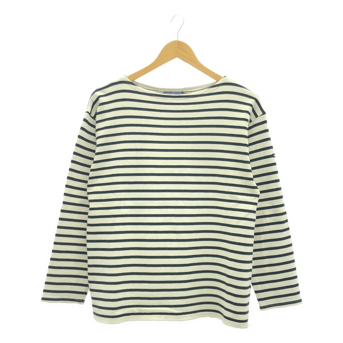 聖詹姆斯 / 聖詹姆斯 | OUESSANT BORDER / Wesson Border 船領巴斯克剪裁和縫製 |白色/黑色 |男士