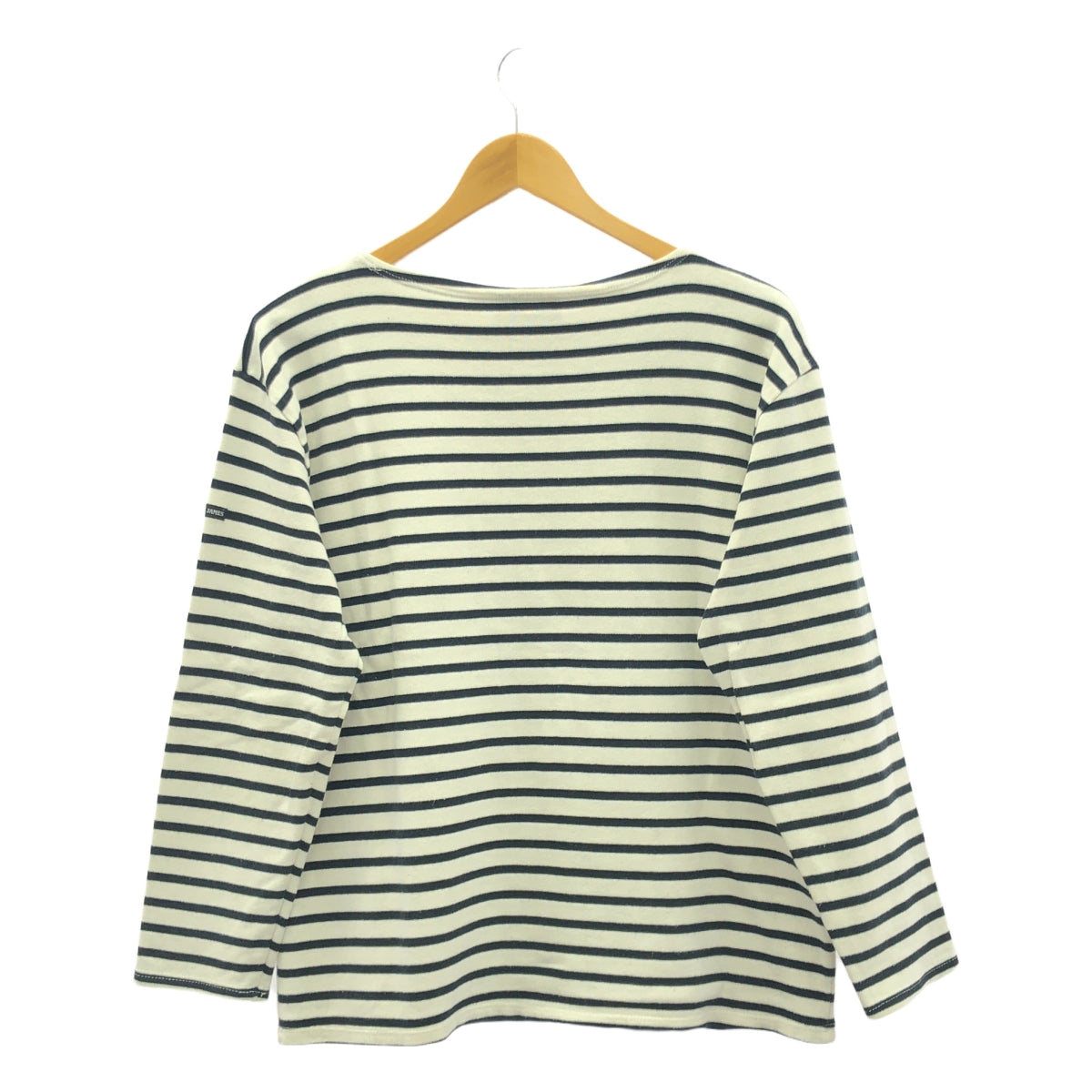 聖詹姆斯 / 聖詹姆斯 | OUESSANT BORDER / Wesson Border 船領巴斯克剪裁和縫製 |白色/黑色 |男士