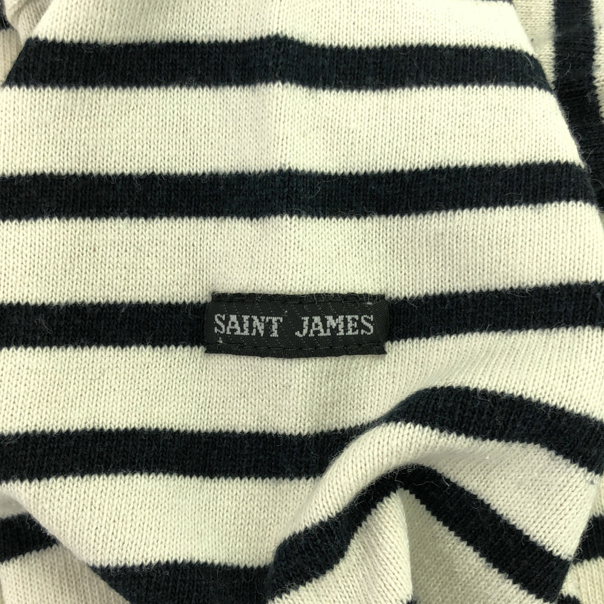 聖詹姆斯 / 聖詹姆斯 | OUESSANT BORDER / Wesson Border 船領巴斯克剪裁和縫製 |白色/黑色 |男士