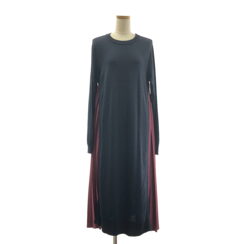 EZUMi / 에즈미 | 주름 도킹 니트 원피스 | M | 여성