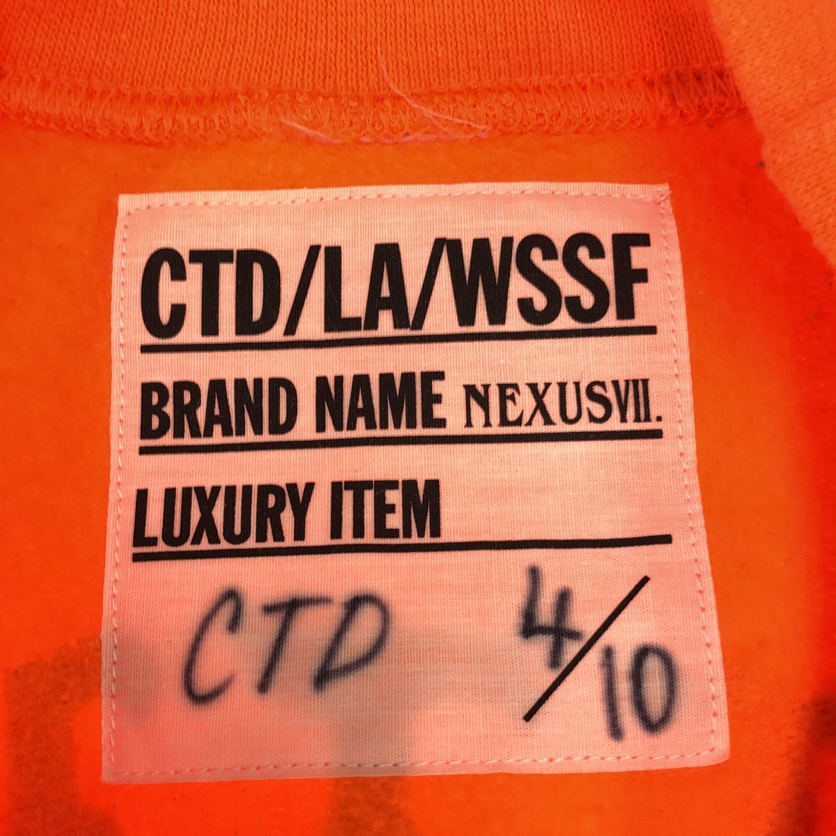 NEXUSVII. / Nexus Seven | Double-sided logo crew neck sweatshirt pullover | 46 | Orange | Men's