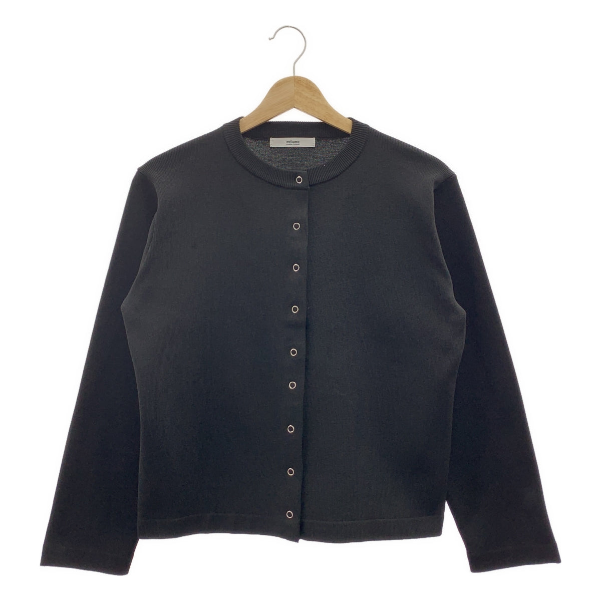 JOURNAL STANDARD 履歷 | 2024 秋冬 | 可水洗海綿針織圓領開襟衫 | F 碼 | 女款