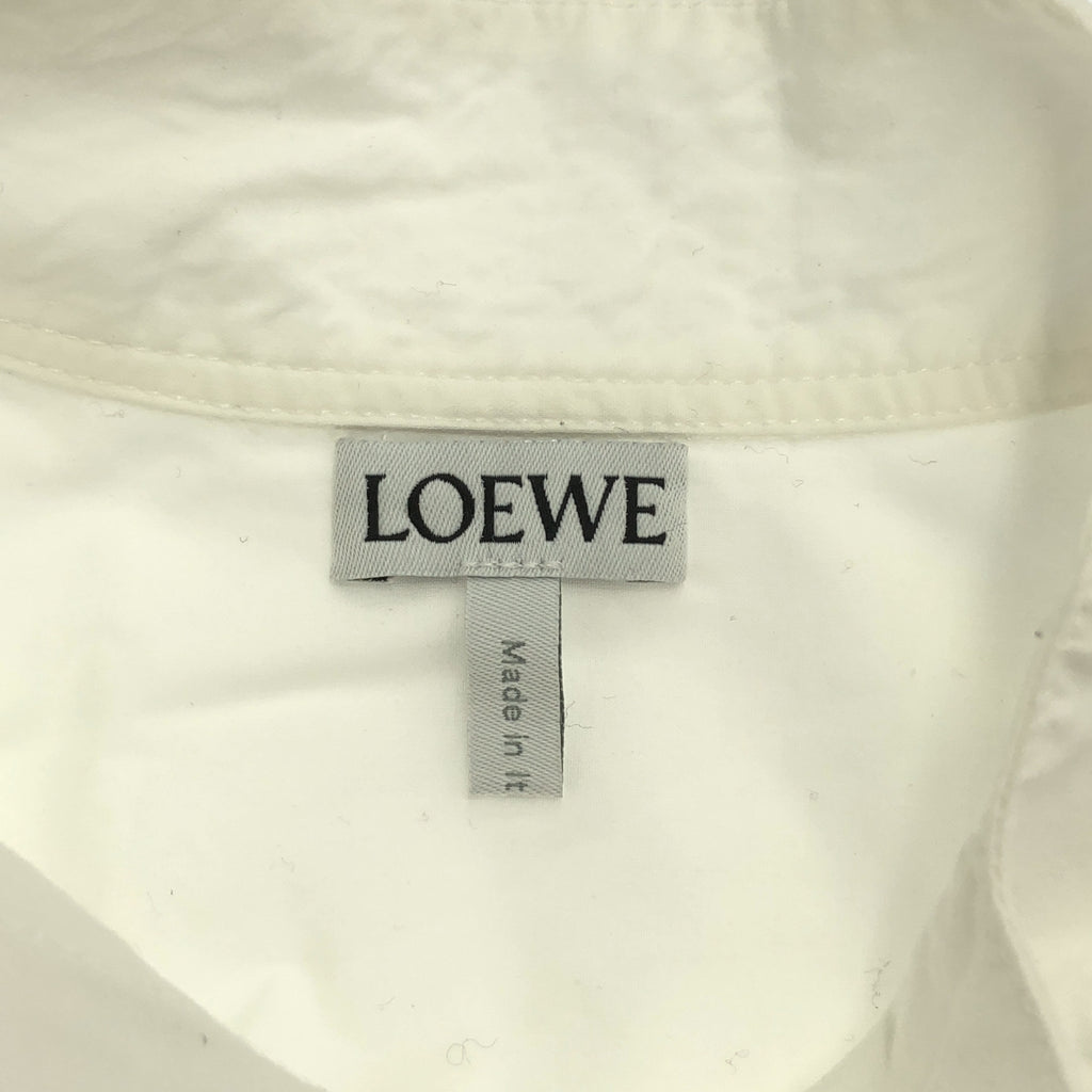 LOEWE / 로에베 | 비대칭 셔츠 원피스 | S | 화이트 | 여성