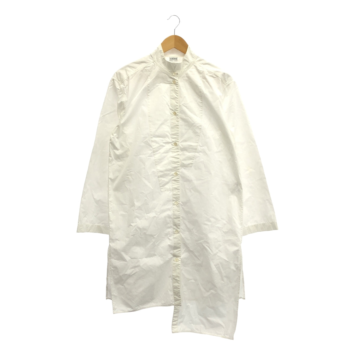LOEWE / 로에베 | 비대칭 셔츠 원피스 | S | 화이트 | 여성