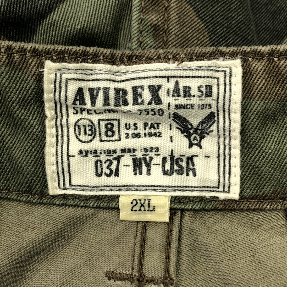 AVIREX / 아빌렉스 | 파티그 카고 반바지 | 2XL | 남성