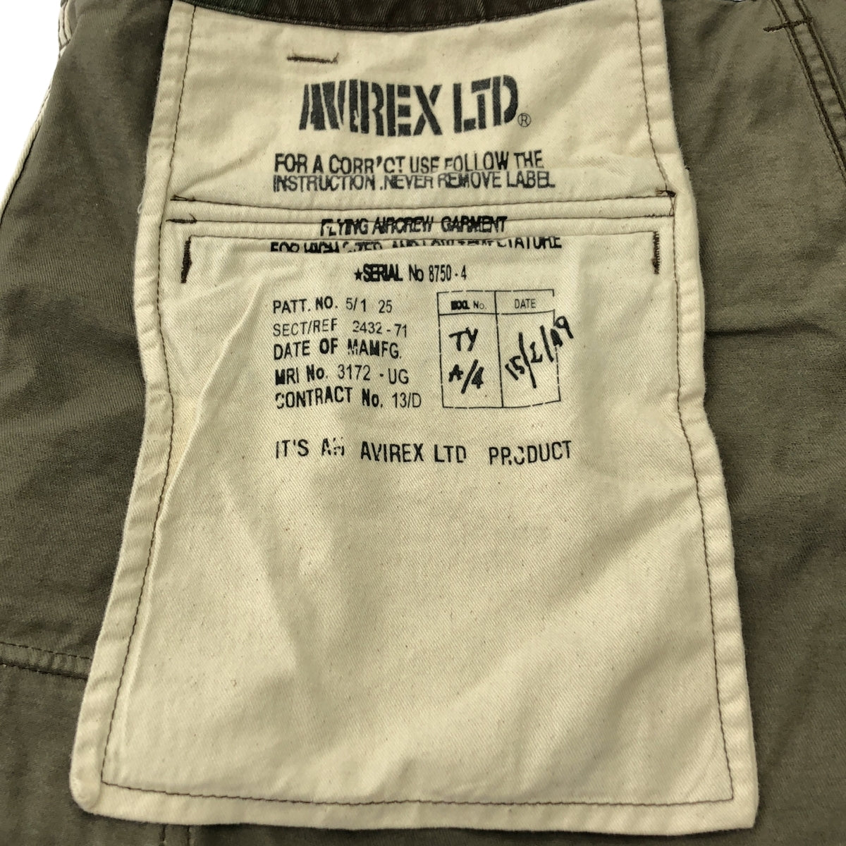 AVIREX / 아빌렉스 | 파티그 카고 반바지 | 2XL | 남성