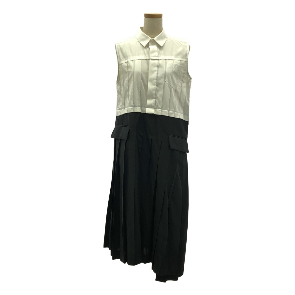 sacai / Sacai | 2024 | Suiting x Cotton Poplin Dress Docking Dress | 1 | Women's