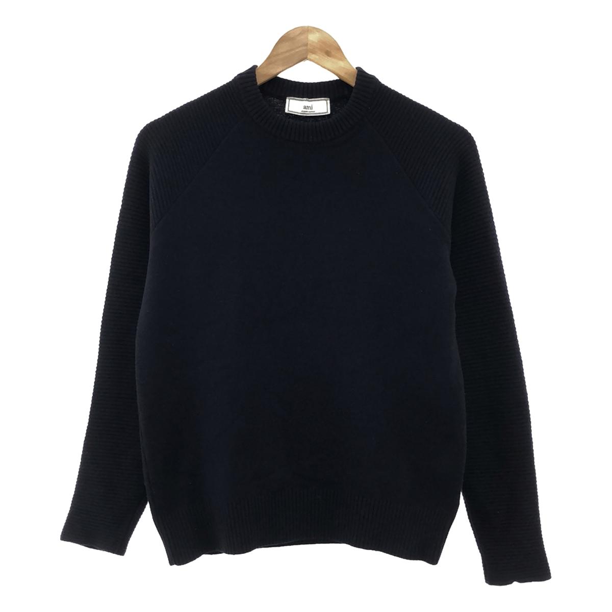 AMI Alexandre Mattiussi | Crewneck Knit Pullover | S | Navy | Men's