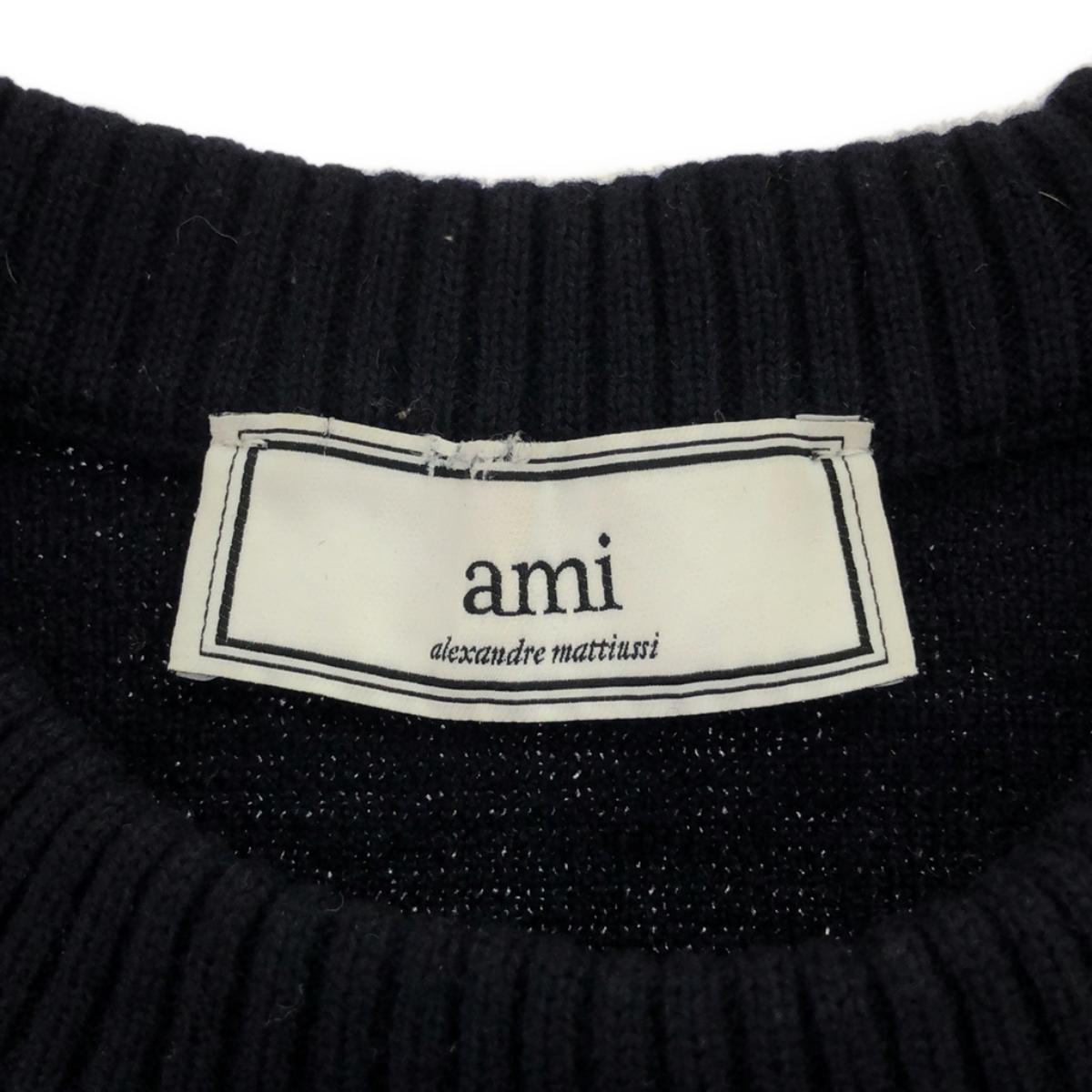 AMI Alexandre Mattiussi | Crewneck Knit Pullover | S | Navy | Men's