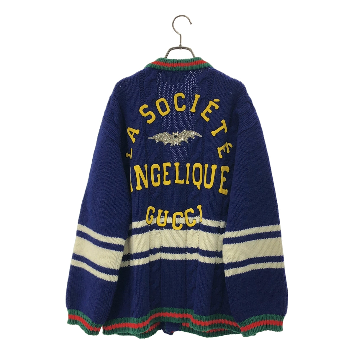 GUCCI / グッチ | WOOL CARDIGAN W/PATCHE ウール ビジュー ニットカーディガン | M | メンズ