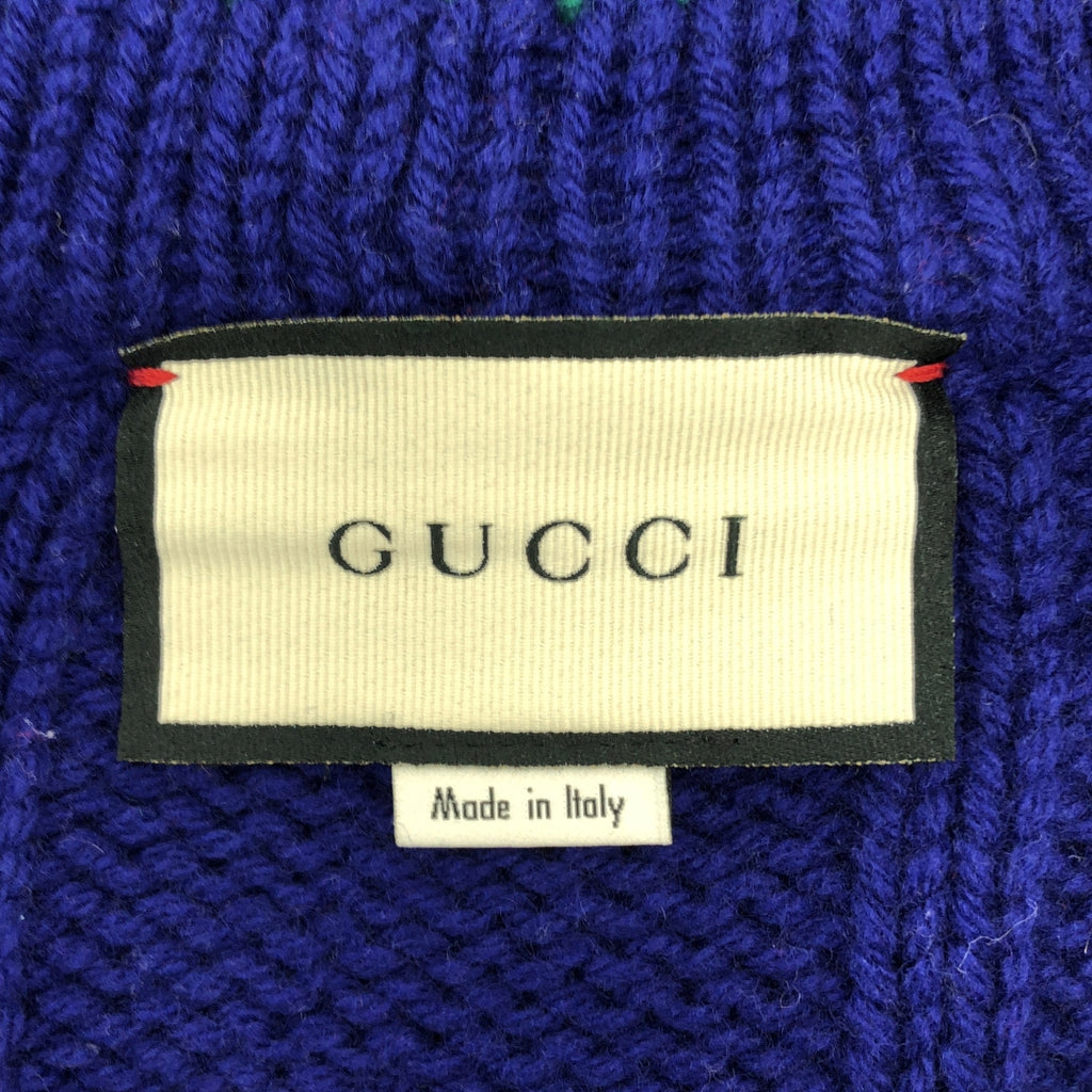 GUCCI / グッチ | WOOL CARDIGAN W/PATCHE ウール ビジュー ニットカーディガン | M | メンズ