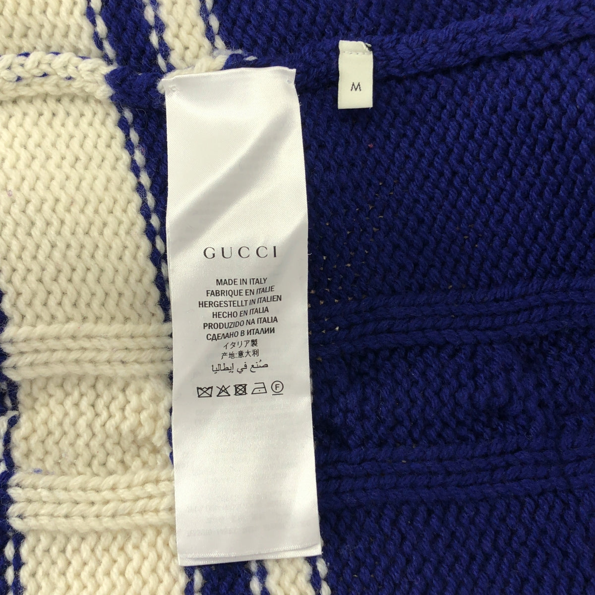 GUCCI / グッチ | WOOL CARDIGAN W/PATCHE ウール ビジュー ニットカーディガン | M | メンズ