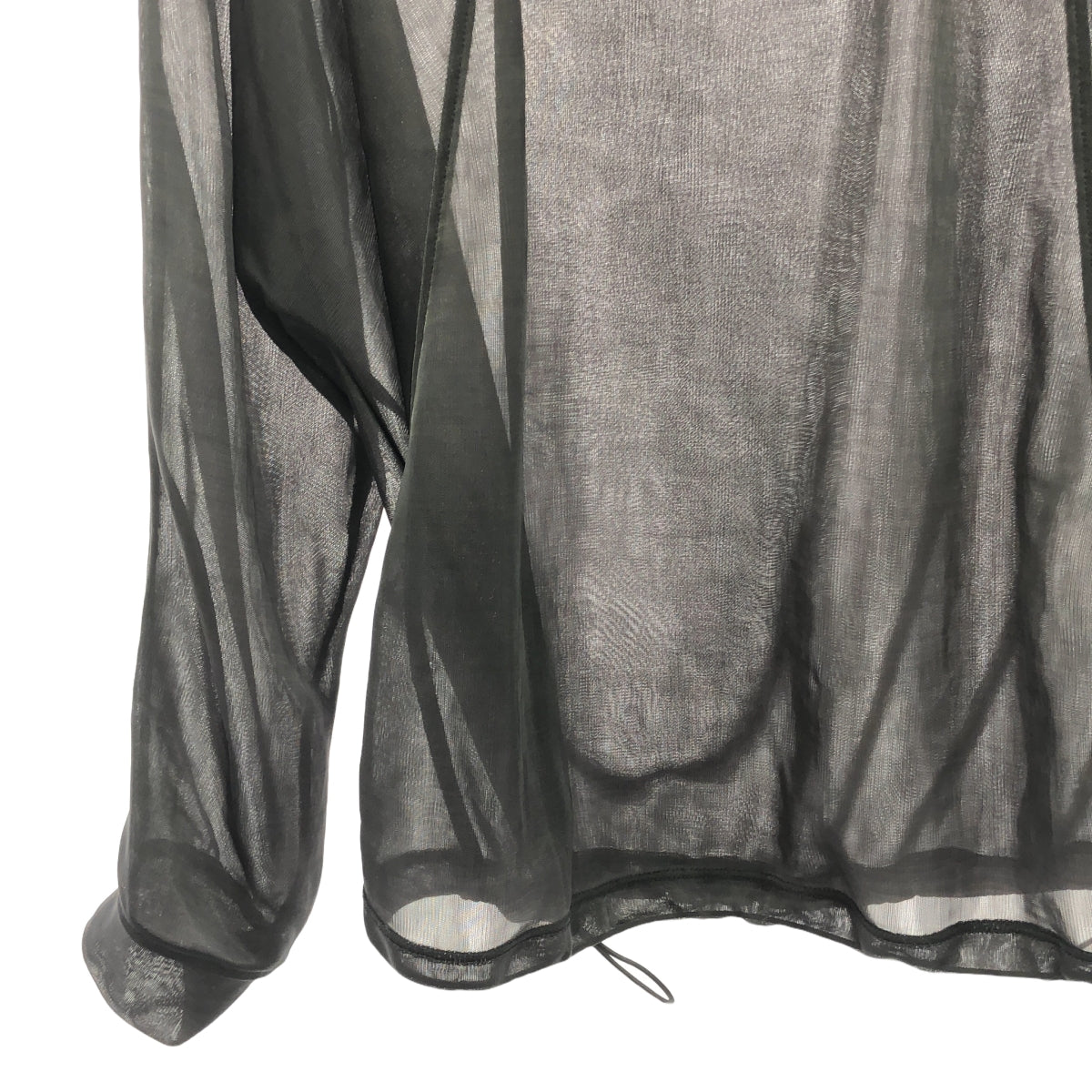 七個房間 |尼龍透視連帽套衫 | 1 |黑色 |女性的