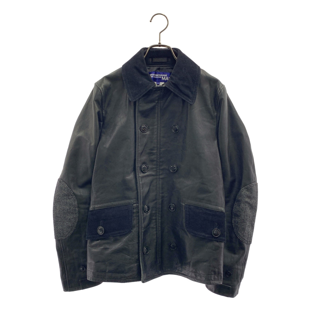 JUNYAWATANABE COMMEdesGARCONS MAN / ジュンヤワタナベマン | 2011AW | カウレザー チェック コーデュロイ切替 ジャケット | XS | メンズ