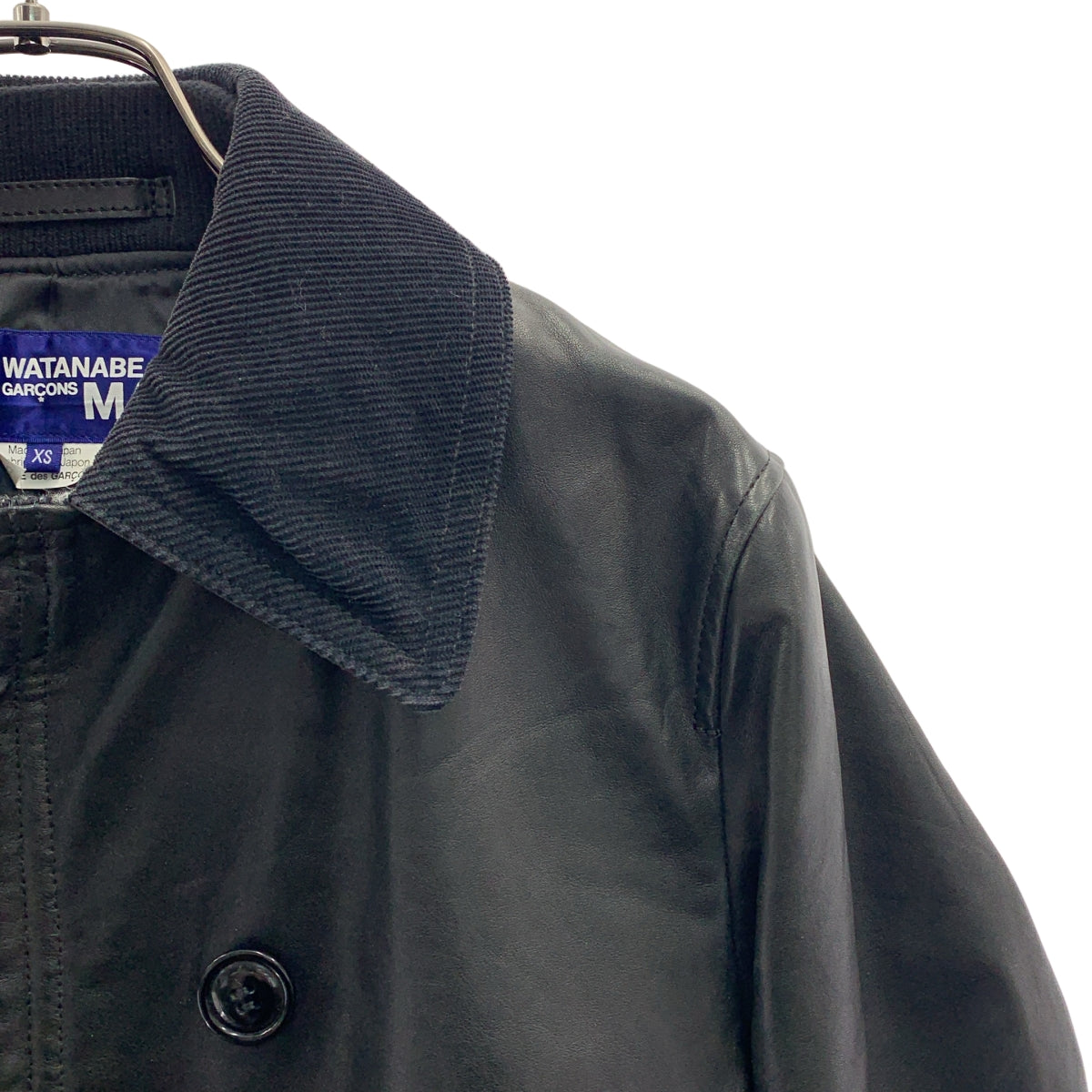 JUNYAWATANABE COMMEdesGARCONS MAN / ジュンヤワタナベマン | 2011AW | カウレザー チェック コーデュロイ切替 ジャケット | XS | メンズ