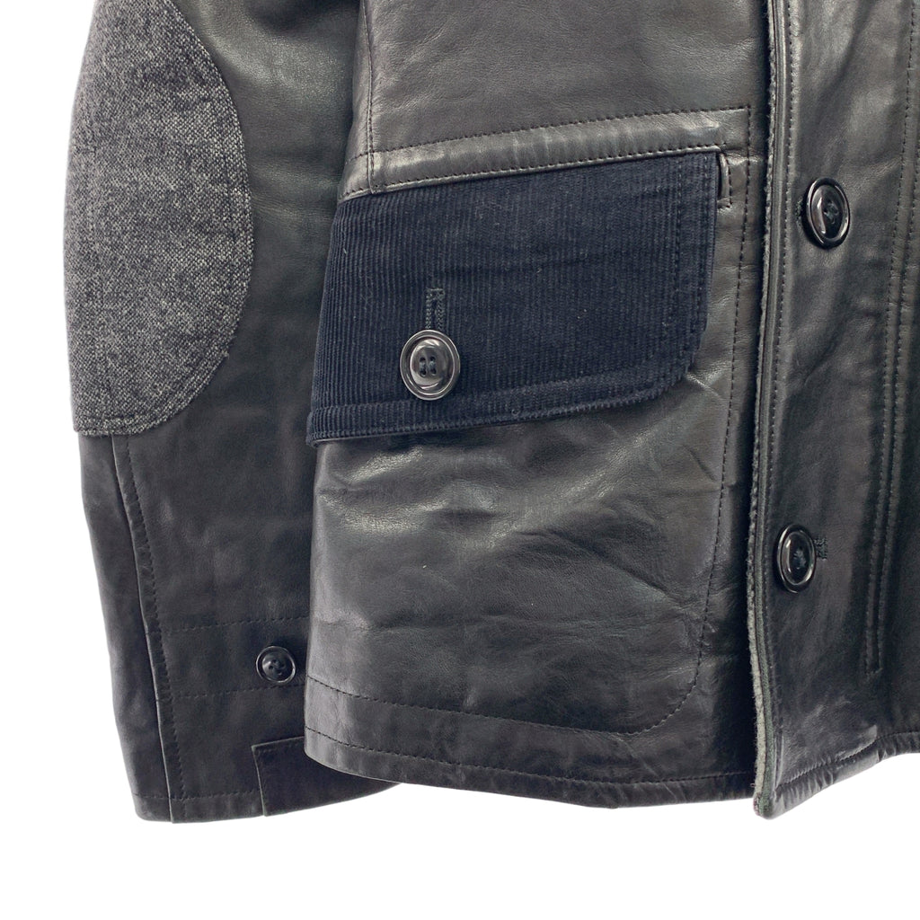 JUNYAWATANABE COMMEdesGARCONS MAN / ジュンヤワタナベマン | 2011AW | カウレザー チェック コーデュロイ切替 ジャケット | XS | メンズ